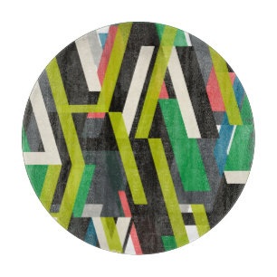 Diagonal Slipstream Pattern Cutting Board