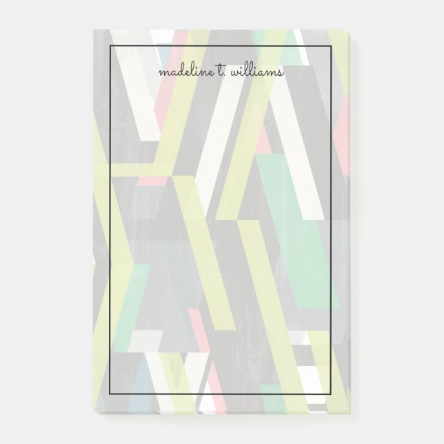 Diagonal Slipstream Pattern Post-it Notes (Front)