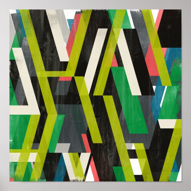 Diagonal Slipstream Pattern Poster (Front)