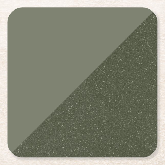 Diagonal Split Moss Green - Paper Coaster (Front)