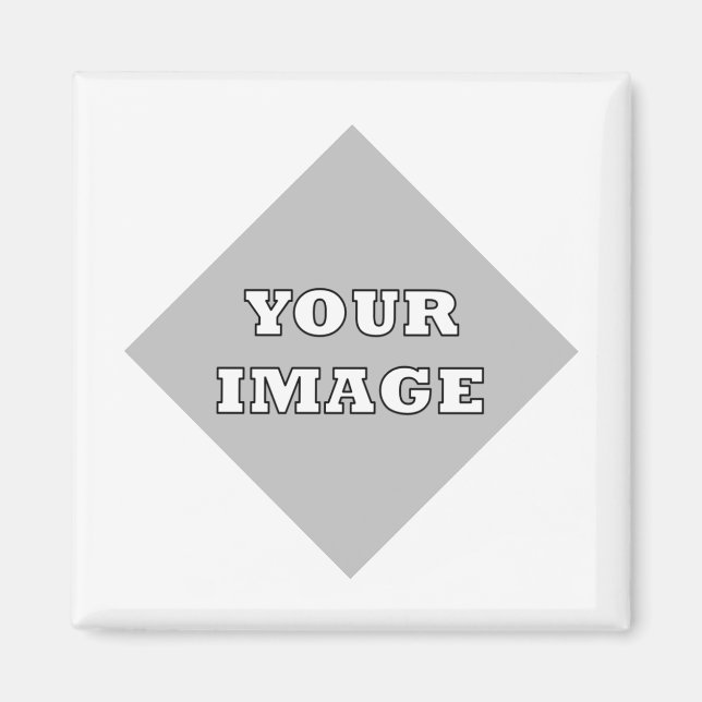 Diagonal Square Photo Frame Magnet (Front)