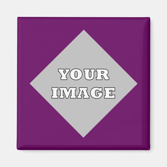 Diagonal Square Photo Frame Magnet (Front)