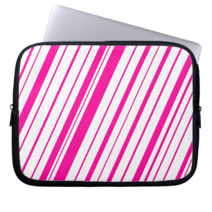 Diagonal Stripe ~ Hot Pink Laptop Sleeve