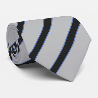 Diagonal striped black on grey classic tie