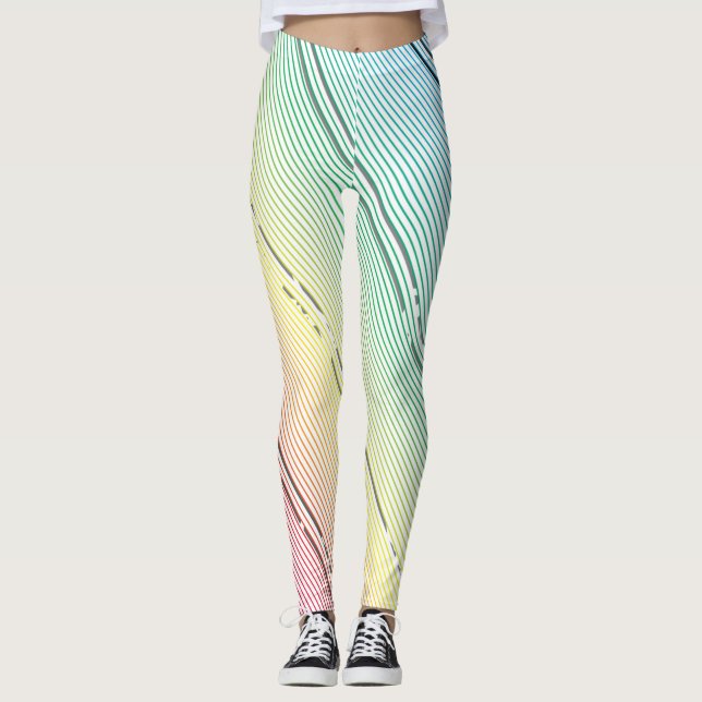 Diagonal stripes background 10 leggings (Front)