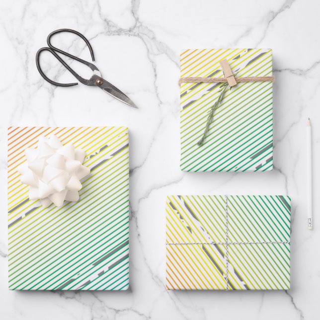 Diagonal stripes background 10 wrapping paper sheet (Front)