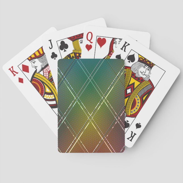 Diagonal stripes background 11 playing cards (Back)