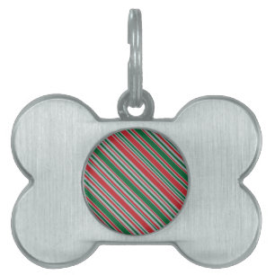 Diagonal stripes background pet ID tag