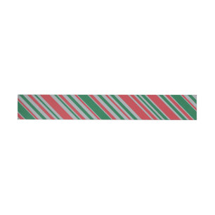 Diagonal stripes background wrap around label