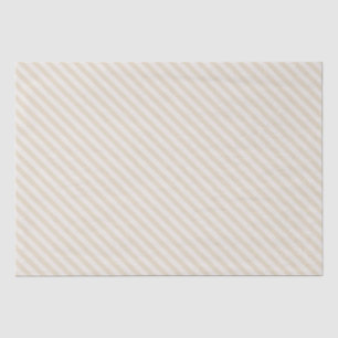 Diagonal Stripes Beige Ivory Tissue Paper