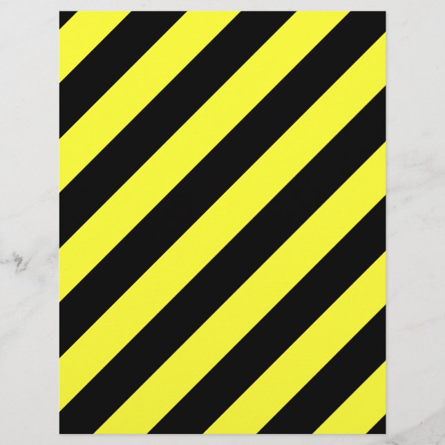 diagonal stripes black and yellow flyer (Front)
