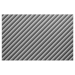 Diagonal Stripes Black Fabric