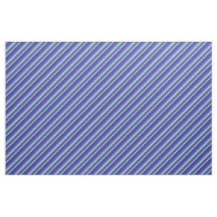 Diagonal Stripes Blue Fabric