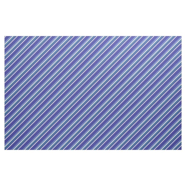Diagonal Stripes Blue Fabric (Yard)
