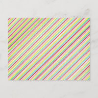 Diagonal Stripes Colourful Postcards