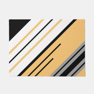 Diagonal stripes design doormat