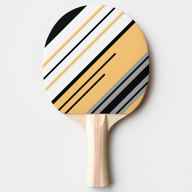 Diagonal stripes design ping pong paddle (Front)