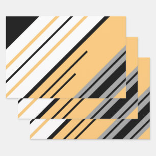 Diagonal stripes design wrapping paper sheet