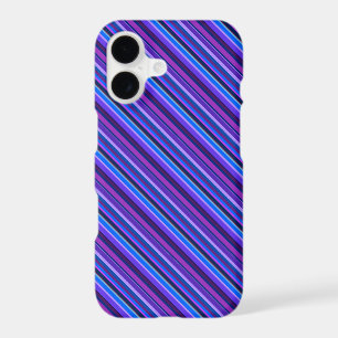 Diagonal stripes in blue and purple
