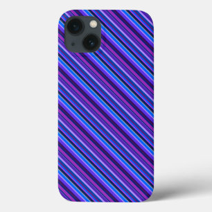 Diagonal stripes in blue and purple Case-Mate iPho iPhone 13 Case