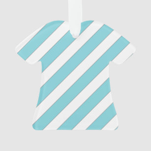 diagonal stripes light blue ornament