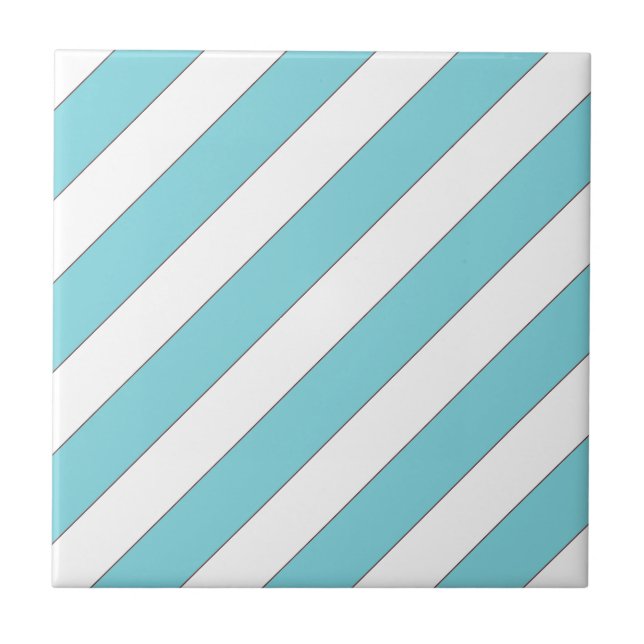 diagonal stripes light blue tile (Front)