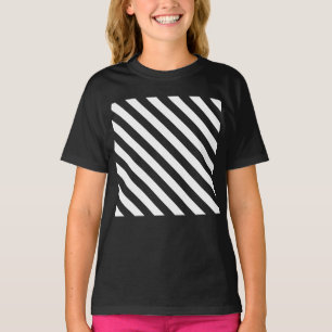Diagonal Stripes Mono Pattern  T-Shirt