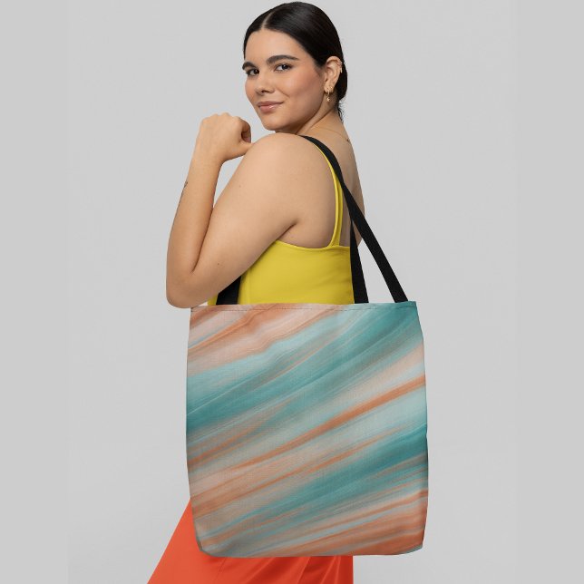 Diagonal stripes of soft pastel colours pattern tote bag (Creator Uploaded)
