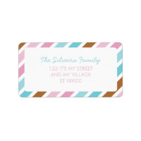 Diagonal Stripes Pattern Blue Pink Brown Striped