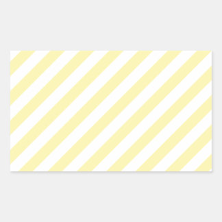 Diagonal Stripes-Yellow2-Light Yellow and Corn Rectangular Sticker