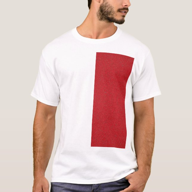 Diagonal Tomato Red Block T-Shirt – Customisable (Front)
