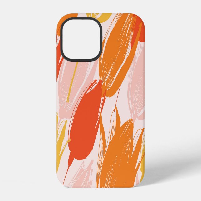 Diagonal Tulips: Light Colour Design. iPhone Case (Back)