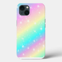 Diagonal Unicorn Pastel Rainbow Colour