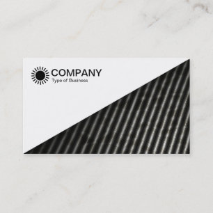 Diagonal V2 - White - Diagonal Line Abstract Business Card