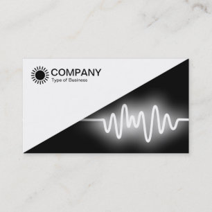 Diagonal V2 - White - White Wave Business Card