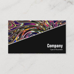 Diagonal V3 - Black - Colour Vortex Business Card