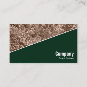 Diagonal V3 - Dark Green - Sepia Leaves Business Card
