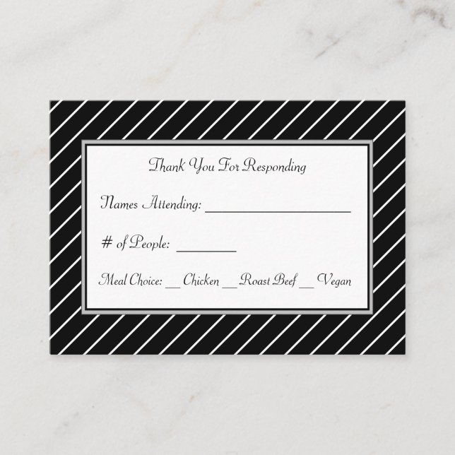 Diagonal White Stripe Enclosure Card (Front)