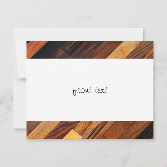 Diagonal Wood Flooring Invitation (Front)