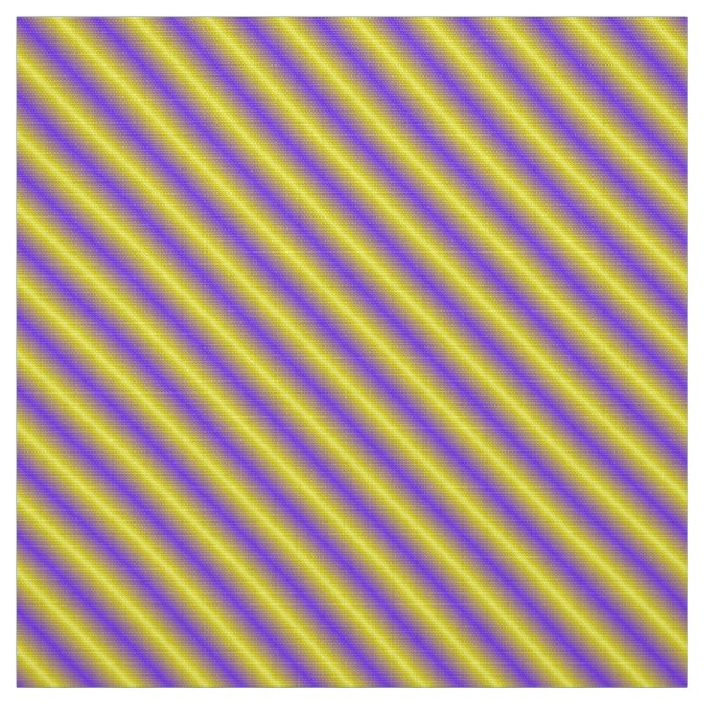 Diagonal yellow and blue stripes fabric (Swatch)