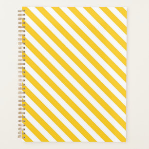 Diagonal yellow and white stripes pattern planner