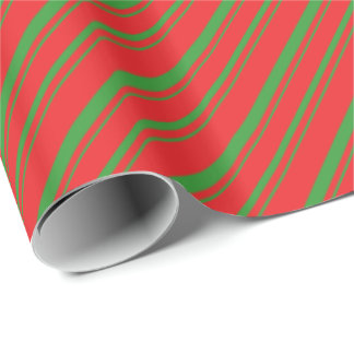 Diagonal Yule Stripes Wrapping Paper