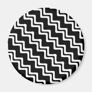 Diagonal Zig Zag Dual Coloured Line Pattern Magnet