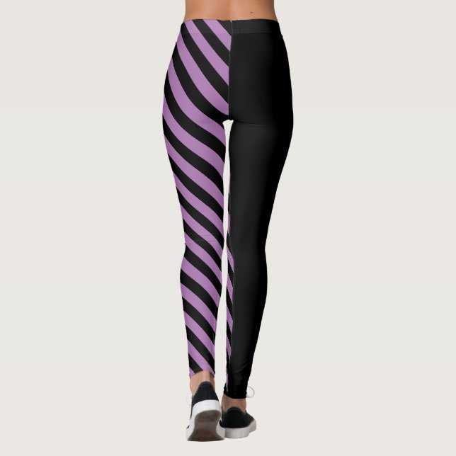 Diagonals / Black Leggings (Back)
