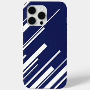 Diagonals - Blue and White iPhone 15 Pro Max Case