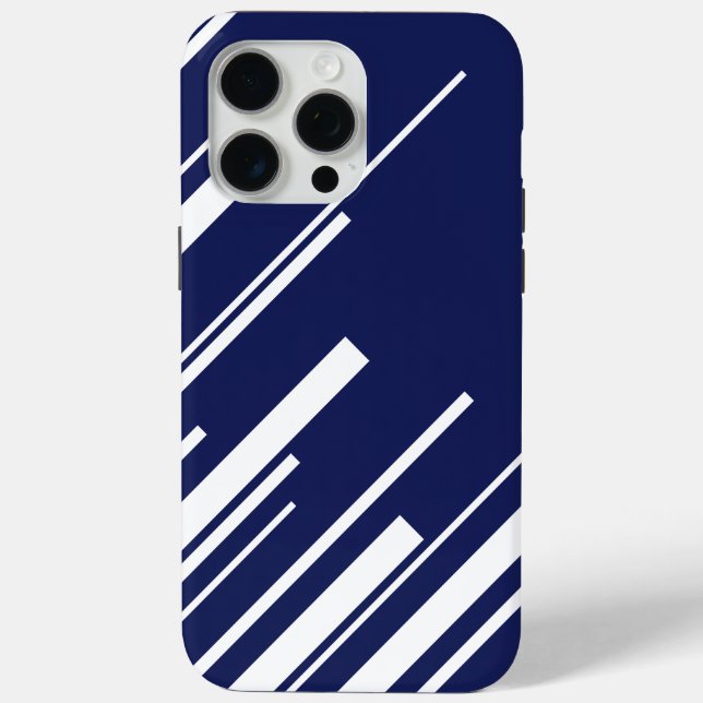 Diagonals - Blue and White Case-Mate iPhone Case (Back)