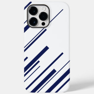 Diagonals in Blue and White Case-Mate iPhone 14 Pro Max Case