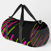 Diagonals in Lime Green, Hot Pink and Black