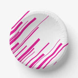 Diagonals in Magenta and White Paper Plate