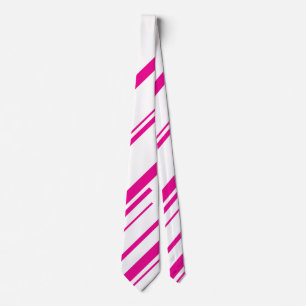 Diagonals in Magenta and White Tie